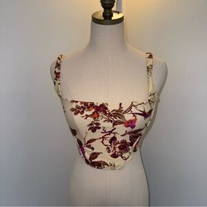 Urban Outfitters Out from Under S Love Struck Floral Bustier Tank Corset Top
